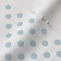 Sky Blue TEXTURED Dots on a Ground of White