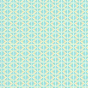 Starlight Chevron Darts - Cream on Pale Blue (# 1)