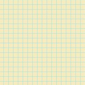 Starlight Geometric Grid - Pale Blue on Cream