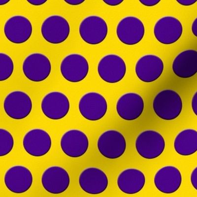 Purple Dots on Bright Yellow