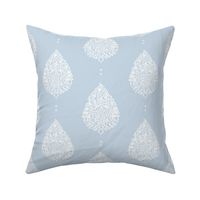 Moroccan Paisley Beach House Blue white