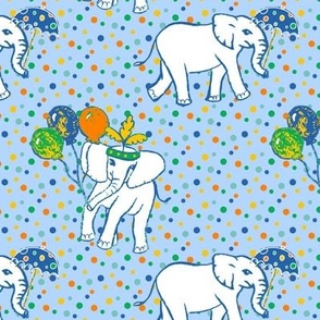 Elephant babies - light blue