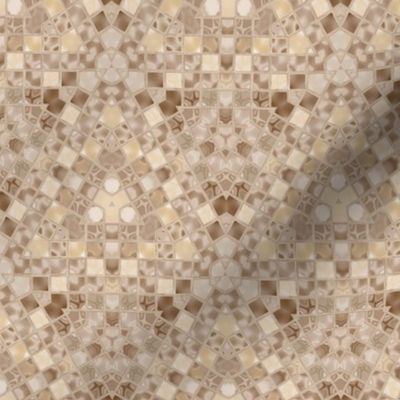 Intricate Beige and Brown Tile