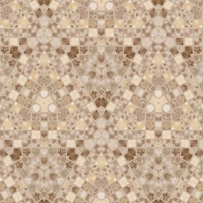 Intricate Beige and Brown Tile