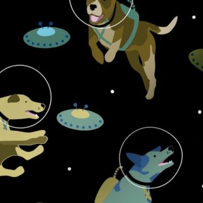 Space Dogs and Flying Discs Large