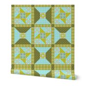 Winding Cotton - Verde Quilt Block