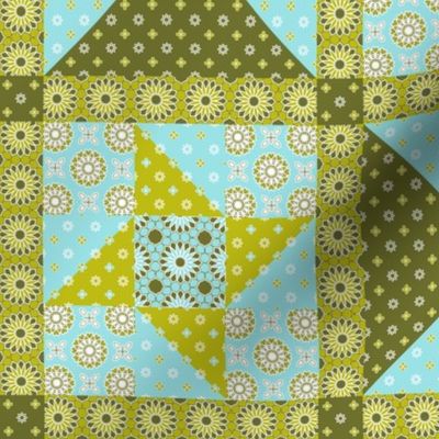 Winding Cotton - Verde Quilt Block