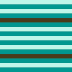 Turquoise, pale blue + chocolate stripes by Su_G_©SuSchaefer 