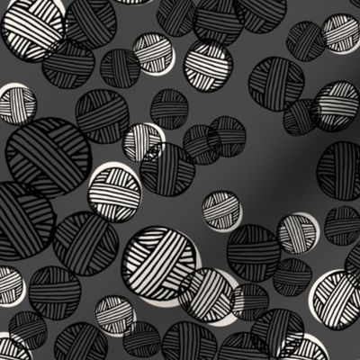 yarn fabric //  yarn knitting design andrea lauren illustration - charcoal