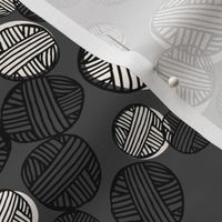 yarn fabric //  yarn knitting design andrea lauren illustration - charcoal