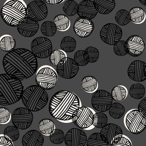 yarn fabric //  yarn knitting design andrea lauren illustration - charcoal