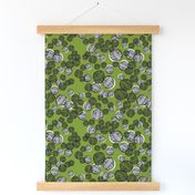 yarn fabric //  yarn knitting design andrea lauren illustration - moss green