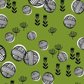 Yarn Balls - Moss Green by Andrea Lauren
