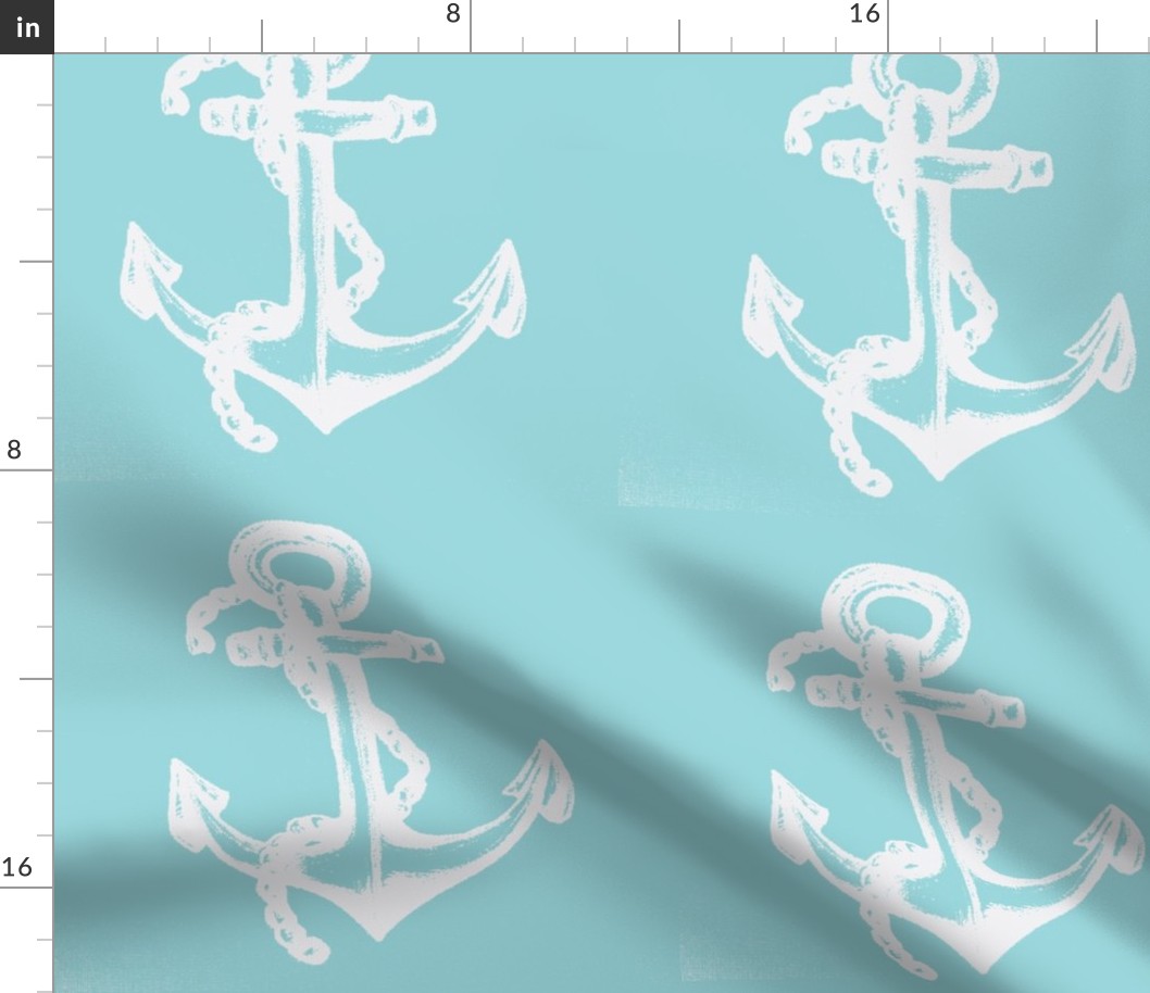 white anchor sea blue