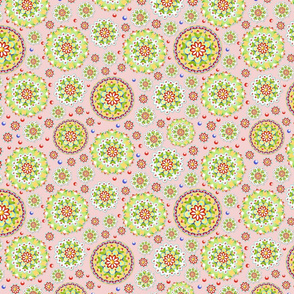 Kristofers Mandala random allover pink ground