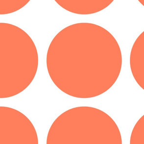 GIANT Orange Dots on White by Su_G_©SuSchaefer