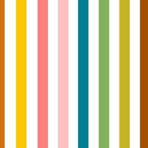 Retro Rainbow Stripes, Vertical // large