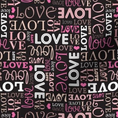 Romantic love wedding and valentine text pattern