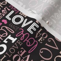 Romantic love wedding and valentine text pattern