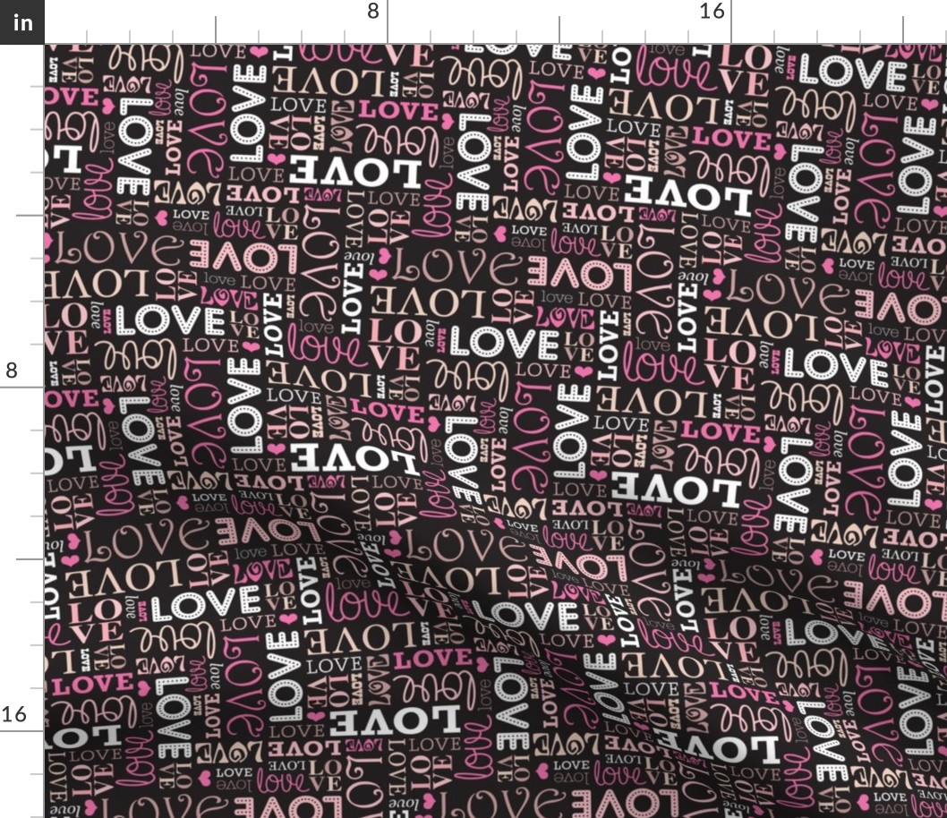 Romantic love wedding and valentine text pattern