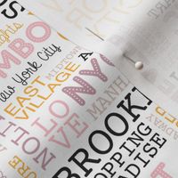 New York City pastel lovers typography pattern