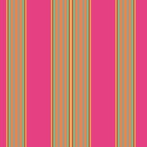 Bold Summer Stripe Pink Green Orange