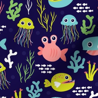 Deep water jelly fish and quirky sea life