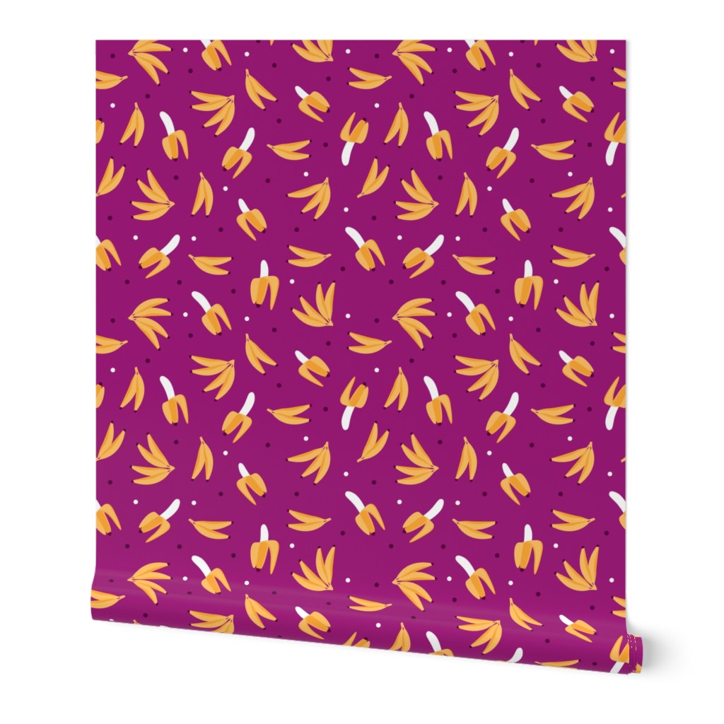 Quirky fun banana summer fruit pattern