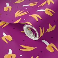 Quirky fun banana summer fruit pattern