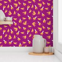 Quirky fun banana summer fruit pattern