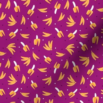 Quirky fun banana summer fruit pattern