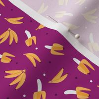 Quirky fun banana summer fruit pattern