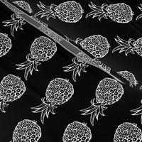 Pineapple Party- White on Black