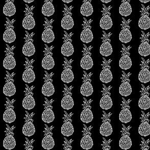 Pineapple Party- White on Black