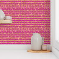 Small Gold Glitter ZigZag Stripes on Fuchsia/ Magenta