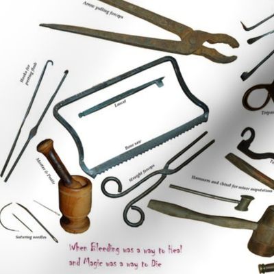 Medieval Medical Tools with Titles