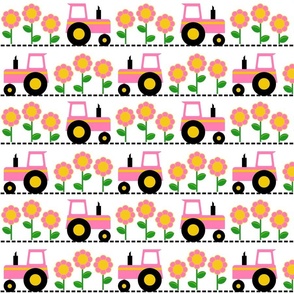 Girly Pink Farm Tractor