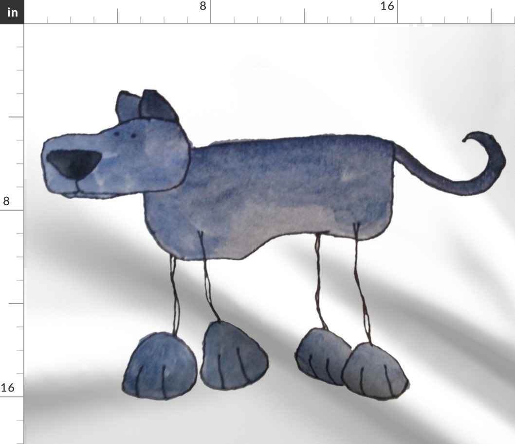 Watercolour Blue Great Dane