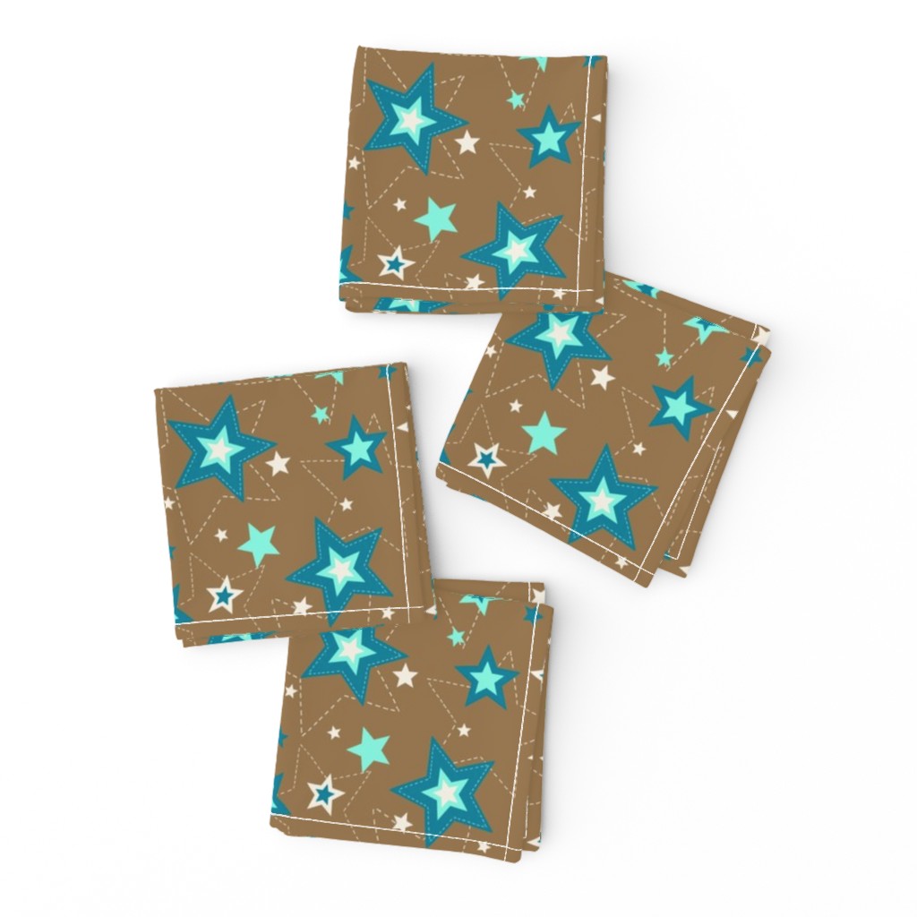 Stars brown and teal