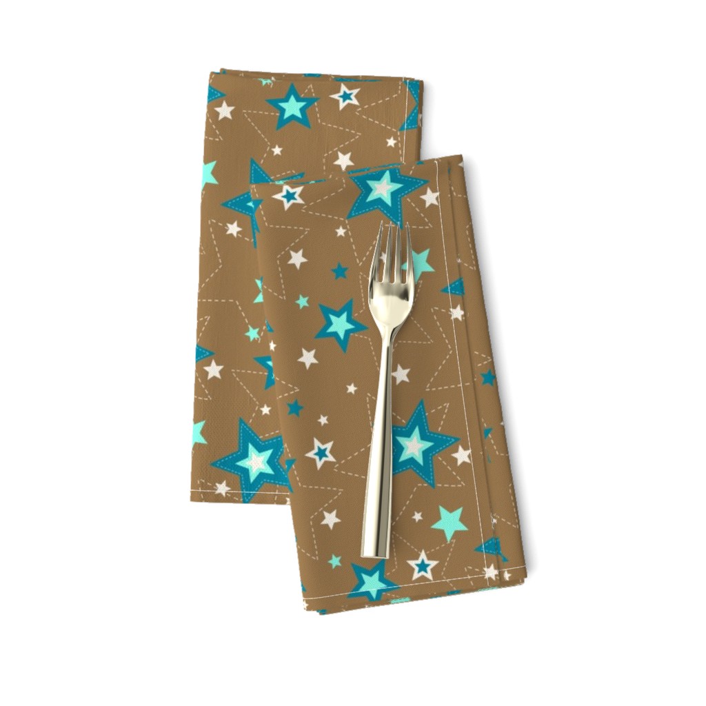 Stars brown and teal