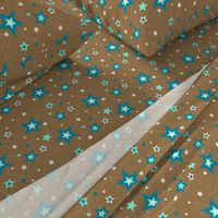 Stars brown and teal