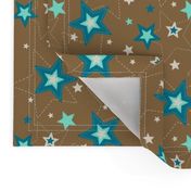 Stars brown and teal