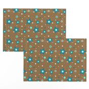 Stars brown and teal