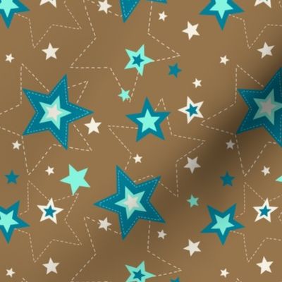 Stars brown and teal