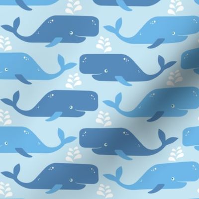 Just whales in light blue