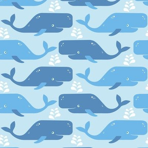 Just whales in light blue