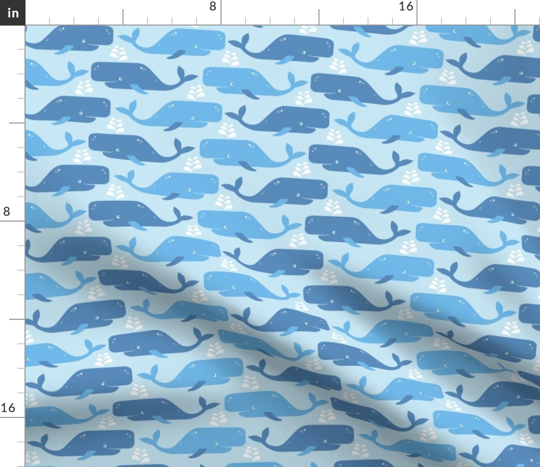 Just whales in light blue