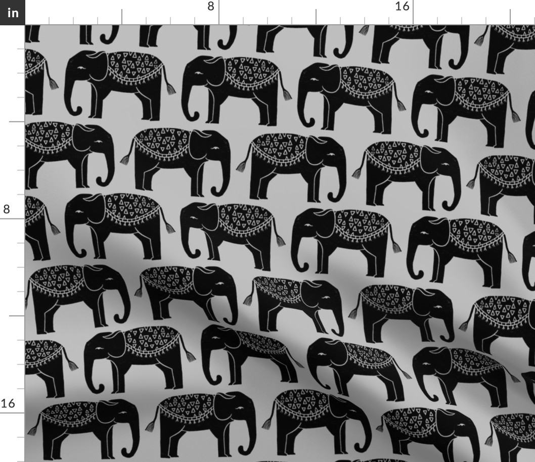 Elephant Parade - Slate by Andrea Lauren