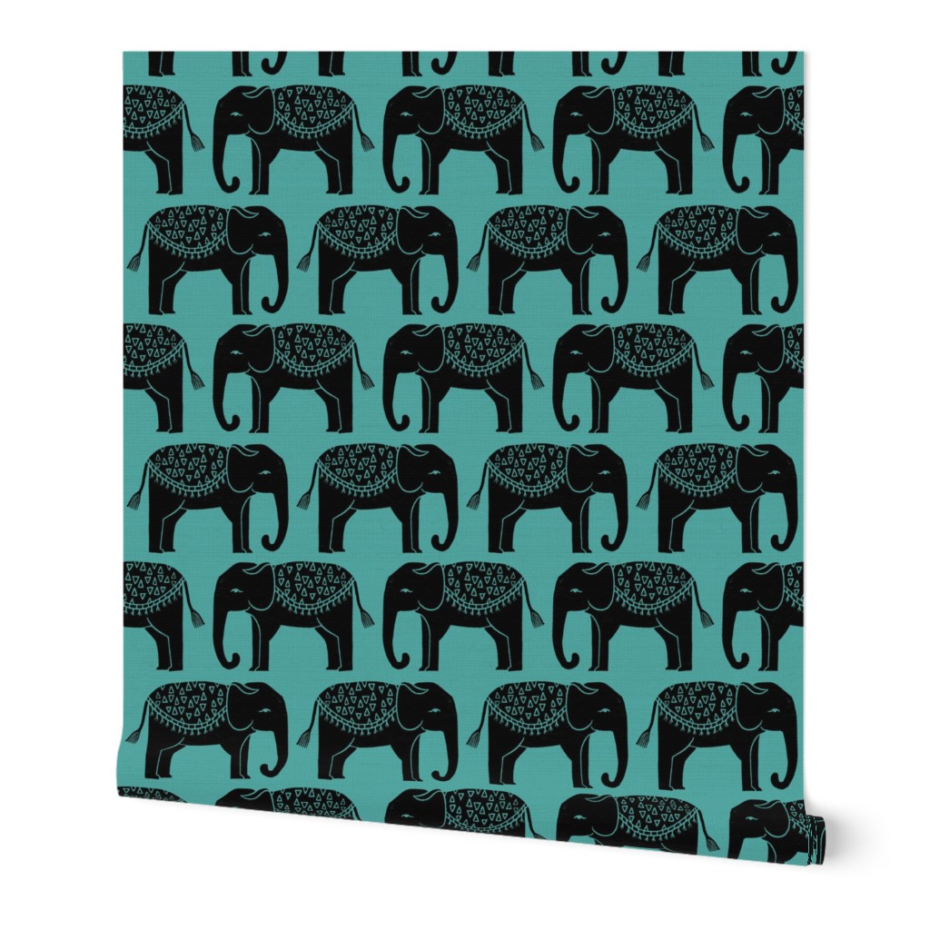Elephant Parade Block Print -   by Andrea Lauren