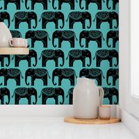 Elephant Parade Block Print -   by Andrea Lauren